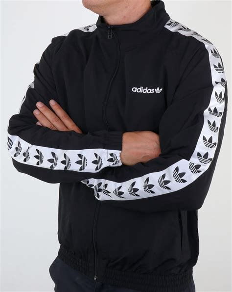 adidas TNT Trefoil Tape Hoodie Mens White/Black Fashion 